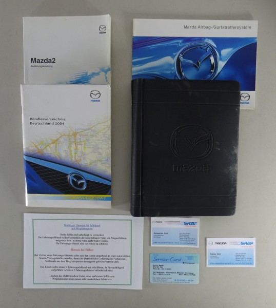 Bordmappe mit Betriebsanleitung / Handbuch Mazda 2 Typ DY Stand 02/2004