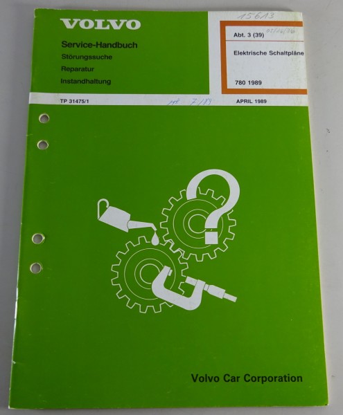 Werkstatthandbuch / Elektrische Schaltpläne Volvo 780 Bj.1988 Stand 04/1989