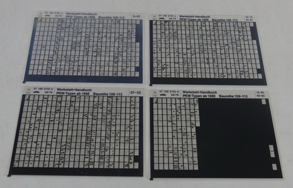 Werkstatthandbuch Microfich Mercedes Benz R113 280 SL Pagode 280 300 SE SEL 6.3
