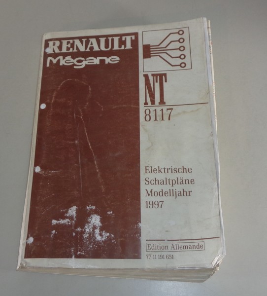 Werkstatthandbuch Elektrik / Elektrische Schaltpläne Renault Mégane Mj. 1997