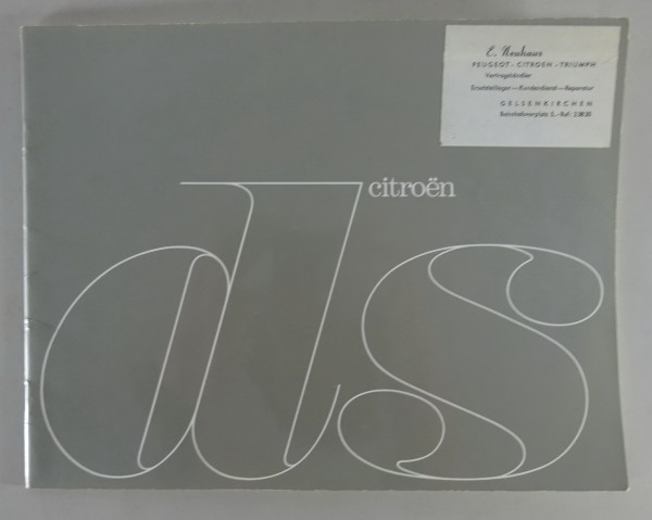 Prospekt / Broschüre Citroen DS 19 von 03/1963 auf deutsch