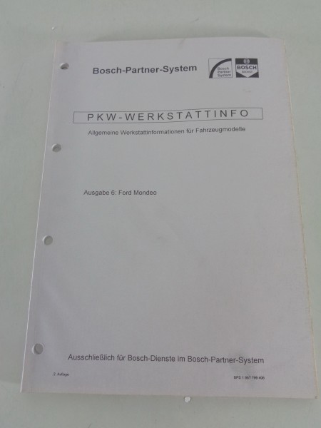 Werkstatthandbuch von Bosch für Ford Mondeo Stand 06/1995