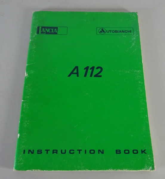 Owner's Manual / Handbook Autobianchi A112 from 01/1978