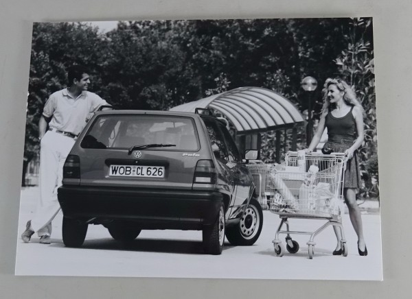 Pressefoto VW Polo II / 2 Typ 86c Steilheck - Einkaufswagen von 09/1990