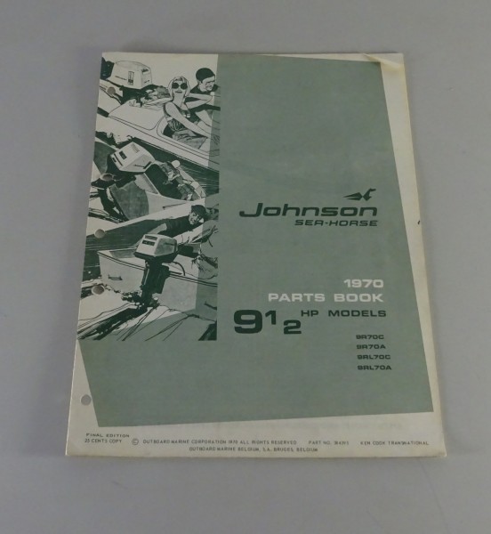 Teilekatalog OMC Johnson Outboards 9.5 PS Models Stand 1970