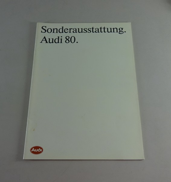 Prospekt / Broschüre Audi 80 B3 - Sonderausstattungen Stand 10/1986