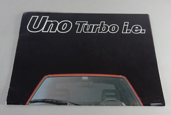 Faltprospekt / Broschüre Fiat Uno Turbo i.e. Stand 04/1985