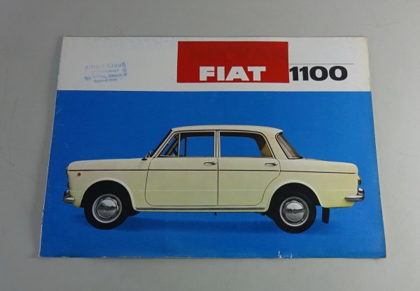 Prospekt / Broschüre Fiat Neckar 1100 Stand 1968