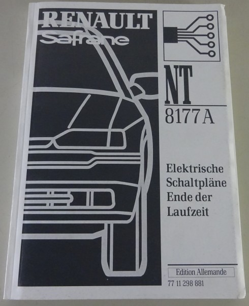 Werkstatthandbuch Elektrik / Elektrische Schaltpläne Renault Safrane Stand 2000