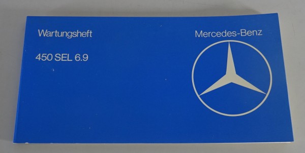 Scheckheft / Wartungsheft Mercedes-Benz W116 450 SEL 6.9 blanko Stand 06/1976