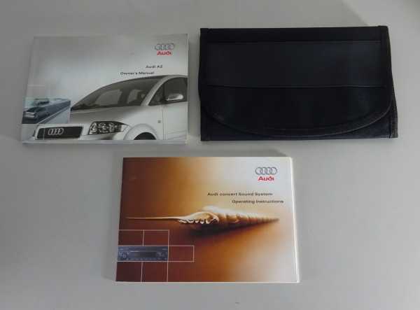 Owner's Manual / handbook + wallet Audi A2 Type 8Z from 12/2002