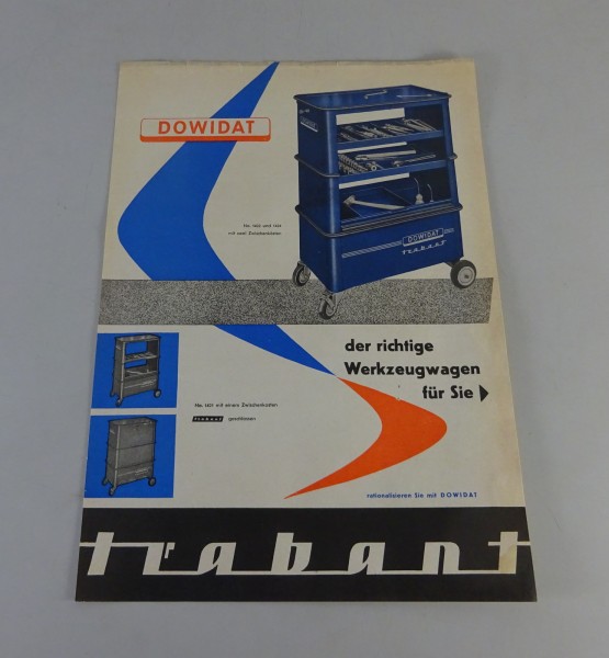Prospektblatt / Broschüre Dowidat Werkzeugwagen Trabant