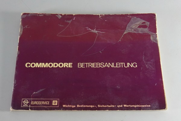 Betriebsanleitung / Handbuch Opel Commodore B Stand 09/1975