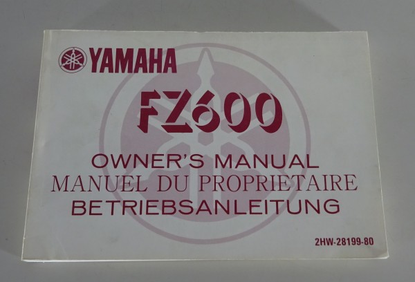 Betriebsanleitung / Handbuch Yamaha FZ 600 Stand 04/1984