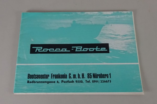 Prospekt / Broschüre Rocca Motorboot-Programm Stand 1960er Jahre