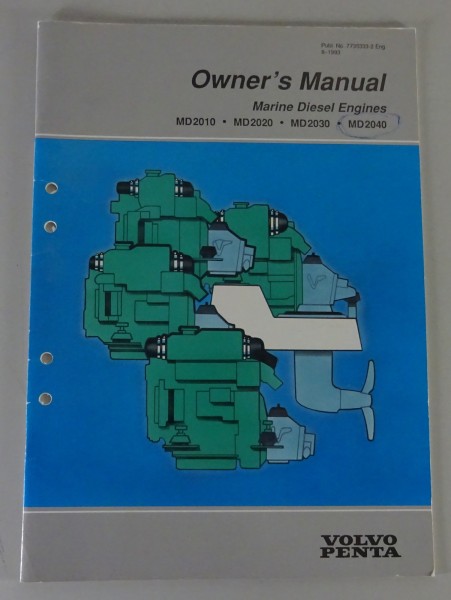 Betriebsanleitung Volvo Penta MD2010 / MD2020 / MD2030 / MD2040 Englisch 08/1993