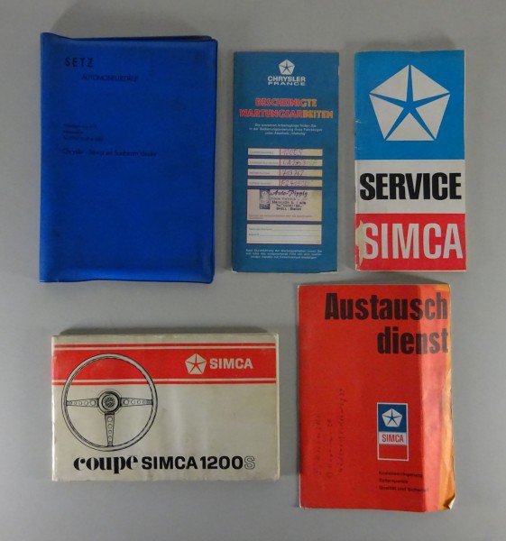 Bordmappe + Betriebsanleitung / Handbuch Simca 1200 S Coupé Stand 1971