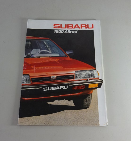 Faltprospekt / Broschüre Subaru 1800 Allrad L-Serie Stand ca. 1987