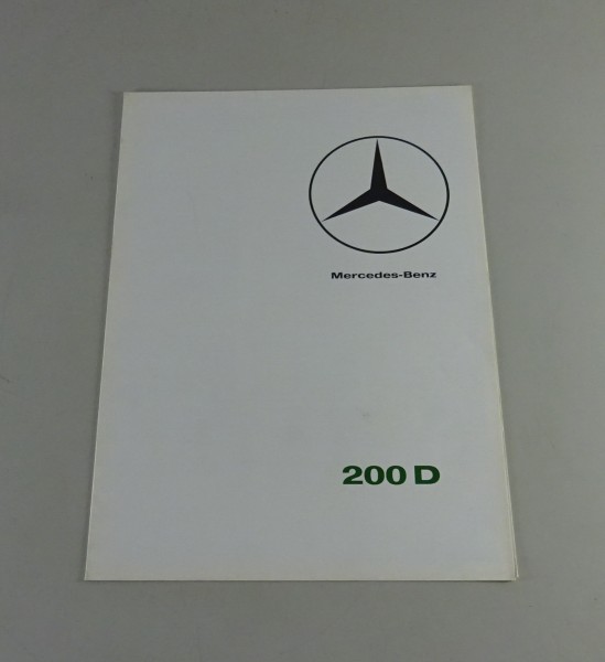 Prospektposter Mercedes-Benz 200D Diesel | W110 Heckflosse Stand 08/1965