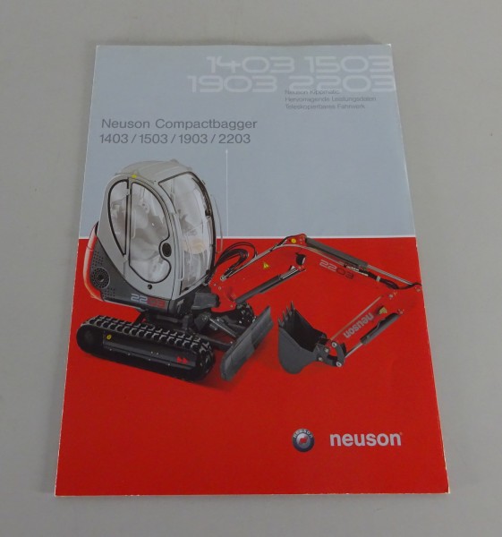 Prospekt / Broschüre Neuson Kompaktbagger 1403 / 1503 / 1903 / 2203 Stand 3/2004