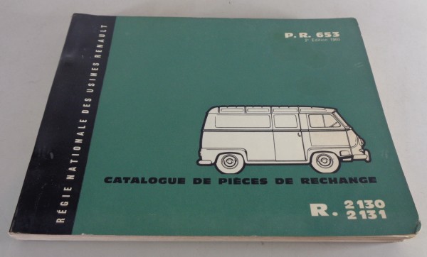 Teilekatalog Renault Estafette R 2130 / R 2131 Französisch Stand 1960