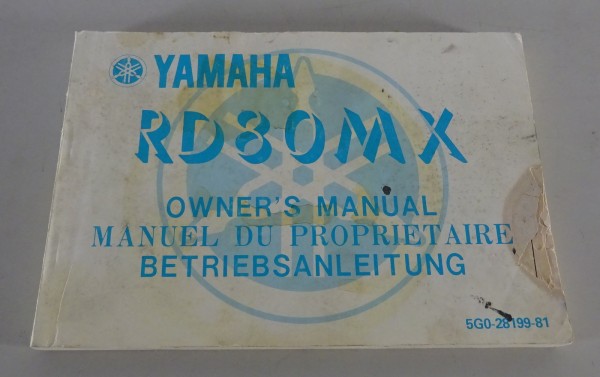 Betriebsanleitung / Owner's Manual Yamaha RD 80 MX von 09/1981