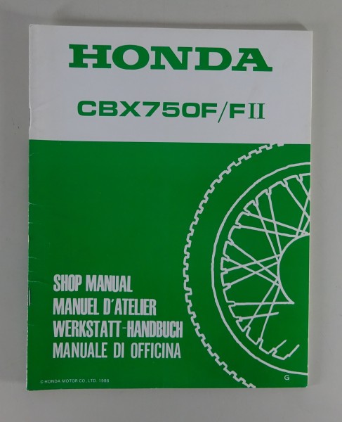 Werkstatthandbuch Ergänzung Honda CBX 750F / FII Stand 1986