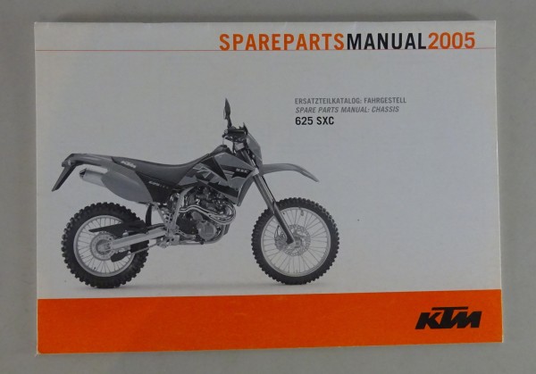 Teilekatalog Fahrgestell KTM 625 SXC Stand 09/2004 Modelljahr 2005