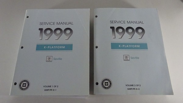 Workshop Manual 2 Volumes Cadillac Seville K-Platform from 1999