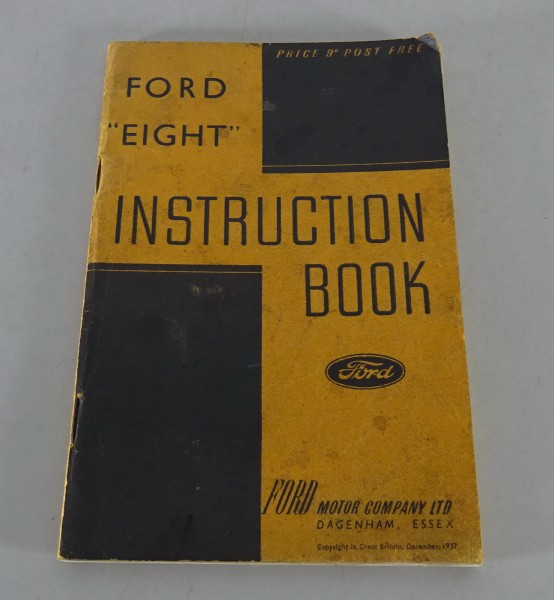 Betriebsanleitung / Handbuch Ford 8 / Eight, Stand 12/1937