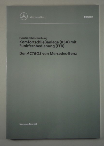 Werkstatthandbuch Mercedes Benz Actros KSA + FFB von 05/1996