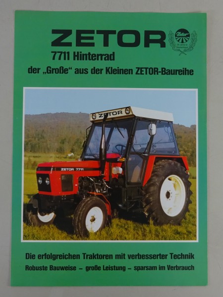 Prospektblatt / Datenblatt Zetor Traktor 7711 Hinterrad