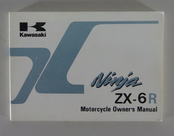 Owner's Manual / Handbook Kawasaki Ninja ZY - 6R / ZX 600 F3 from 10/1996