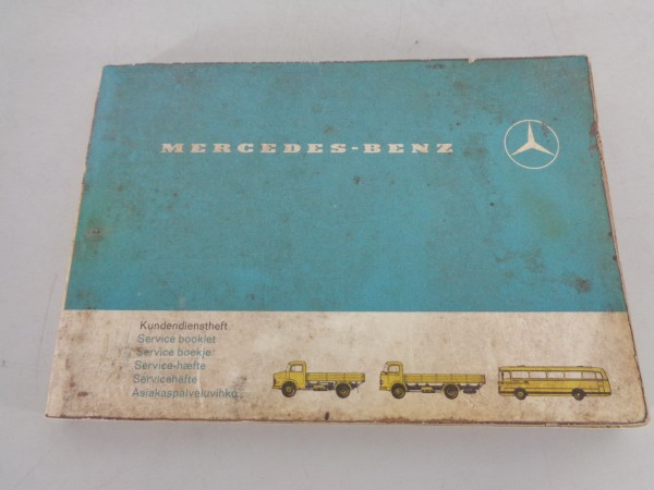 Scheckheft / Wartungsheft Mercedes Benz LKW + Bus + Transporter von 08/1963