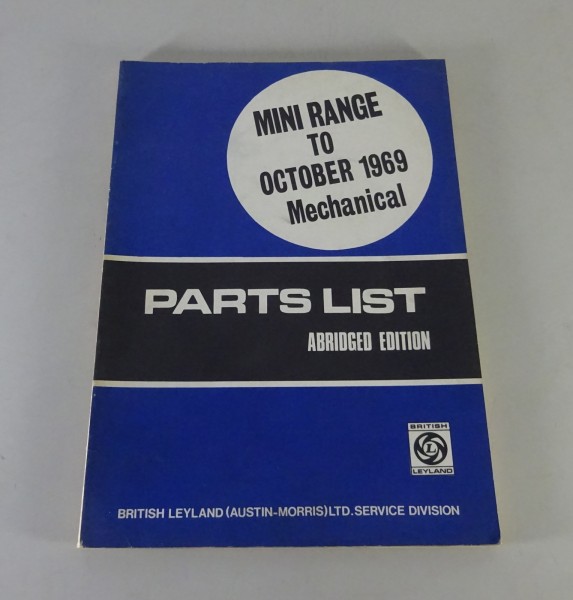 Teilekatalog / Parts Catalogue Austin Morris Mini + Cooper / Traveller '1969