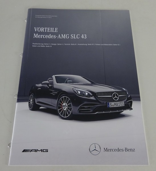 Vorteile / Produktinformation Mercedes-Benz SLC 43 AMG R172 Stand 01/2016