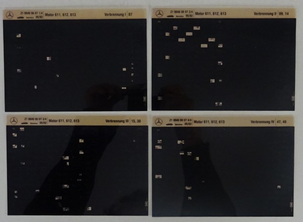 Microfich Teilekatalog Mercedes-Benz OM 611 / 612 / 613 Verbrennung I-IV 05/2002