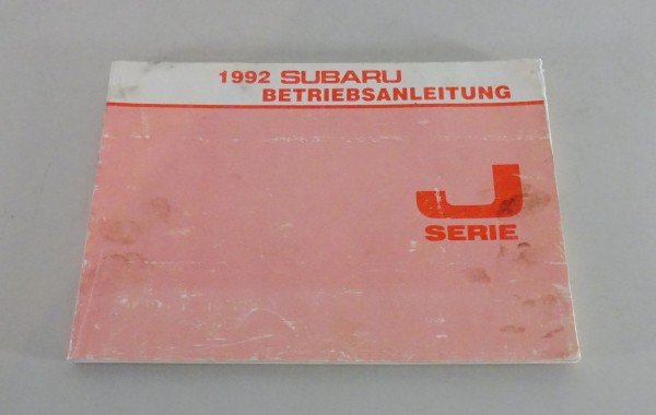 Betriebsanleitung / Handbuch Subaru Justy 1000 + 1200 cm³ FWD / 4WD von 1992