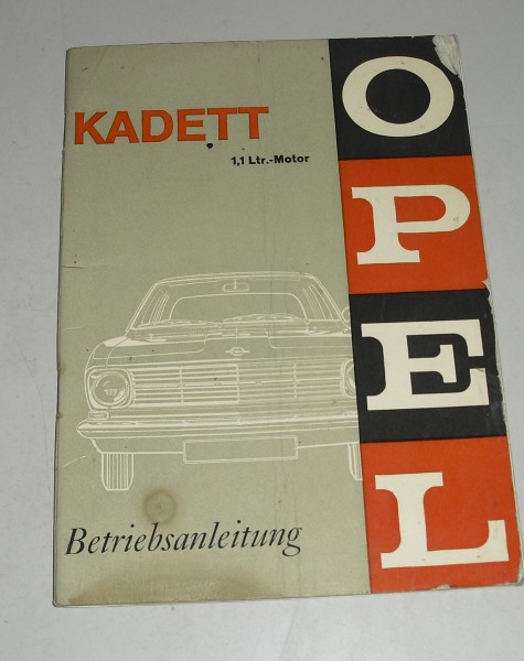Betriebsanleitung Opel Kadett B, Ausgabe 07/1966