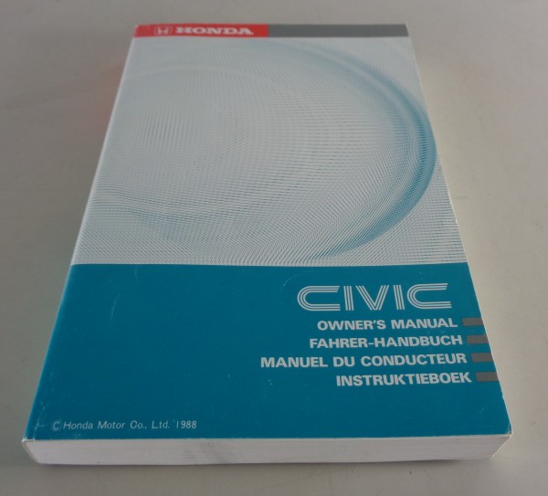 Betriebsanleitung / Handbuch Honda Civic 4. Generation von 1988