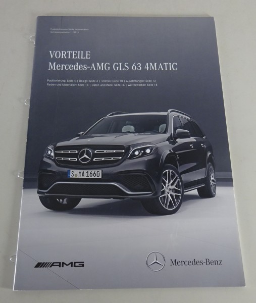 Produktinformation / Vorteile Mercedes-AMG GLS 63 4Matic Typ X 166 Stand 11/2015