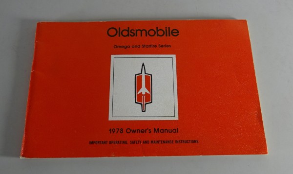 Owner´s Manual / Handbook Oldsmobile Omega & Starfire Series Series Stand 1978