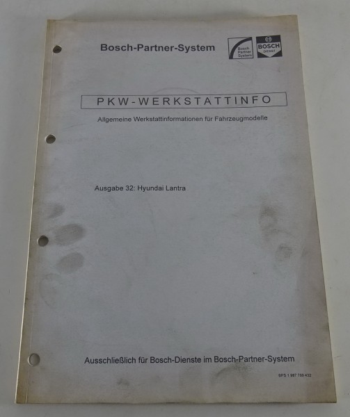 Werkstatthandbuch von Bosch für Hyundai Lantra Stand 10/1996