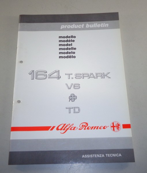 Product Bulletin / Einführungsschrift Alfa Romeo 164 T.Spark / V6 / TD von 1992