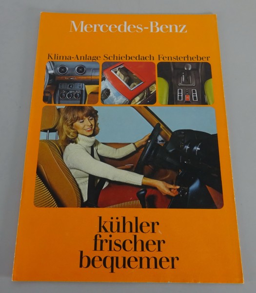 Prospekt Mercedes-Benz Zubehör W116, W123 Klimaanlage, Schiebedach, Fensterheber