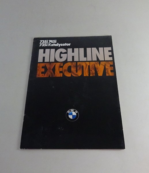 Prospekt / Broschüre BMW 7er E23 | 735i / 745i - Highline Executive Stand 2/1985