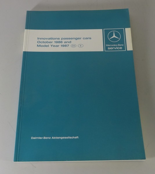 Workshop Manual Mercedes Benz R107 W124 W126 W201 Innovation from 1986 / 1987