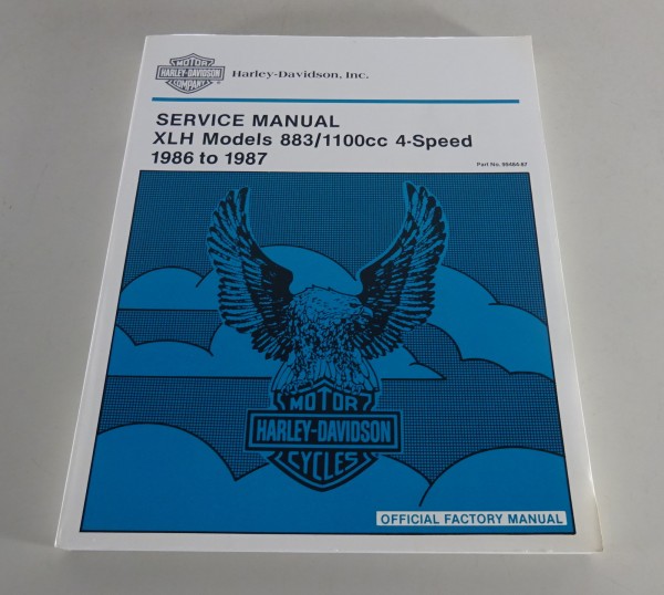 Workshop manual Harley Davidson XLH Sportster models 1986 - 1987 from 08/1986