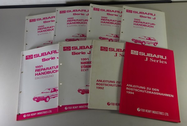 Werkstatthandbuch Konvolut Subaru Justy Serie J 1,0 / 1,2 4WD Allrad 1990-1995