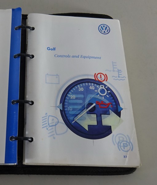 Owner's Manual / Handbook + Wallet VW Golf IV / 4 printed 08/1998